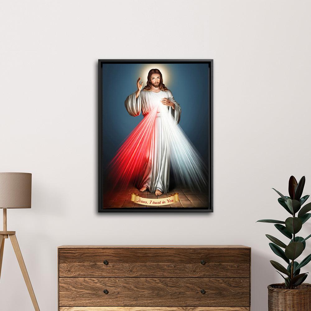 Divine Mercy Blue - Framed - PixMagic
