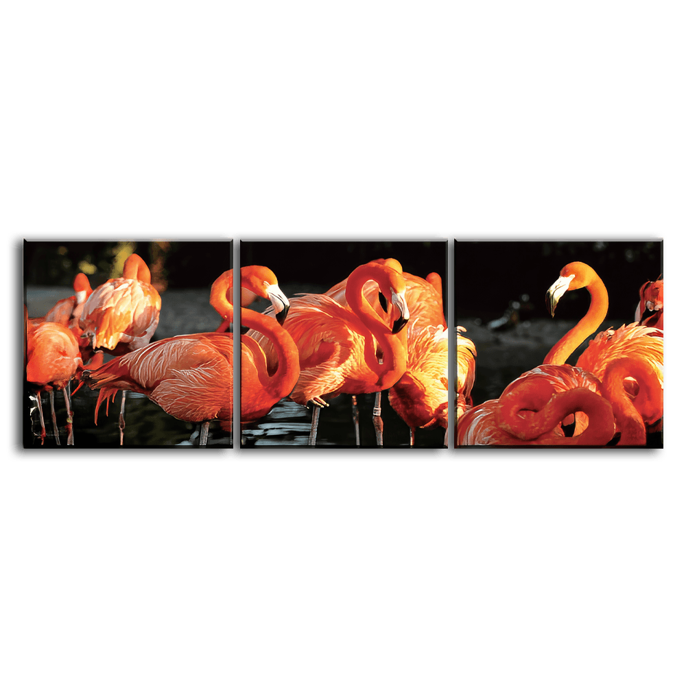 Flamingo Sunset - 3Panel.