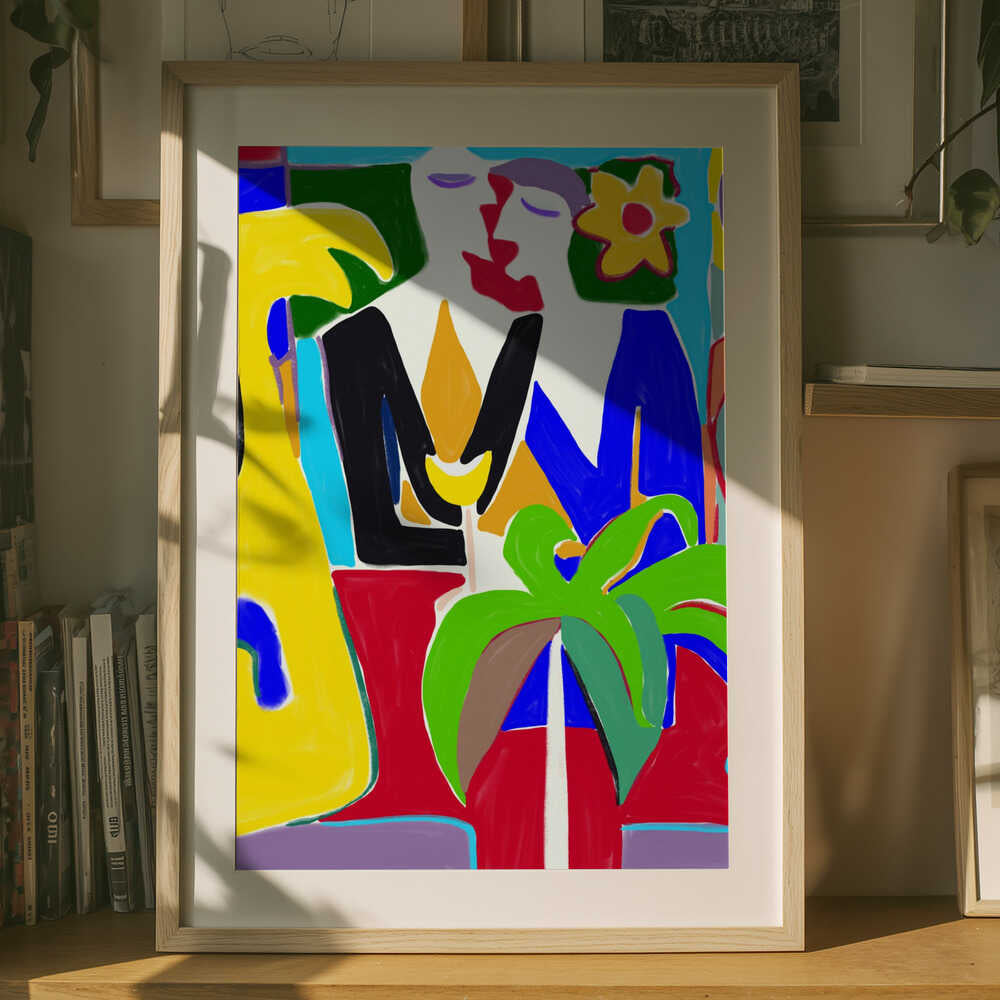 Vibrant Lovers Metal Wall Art