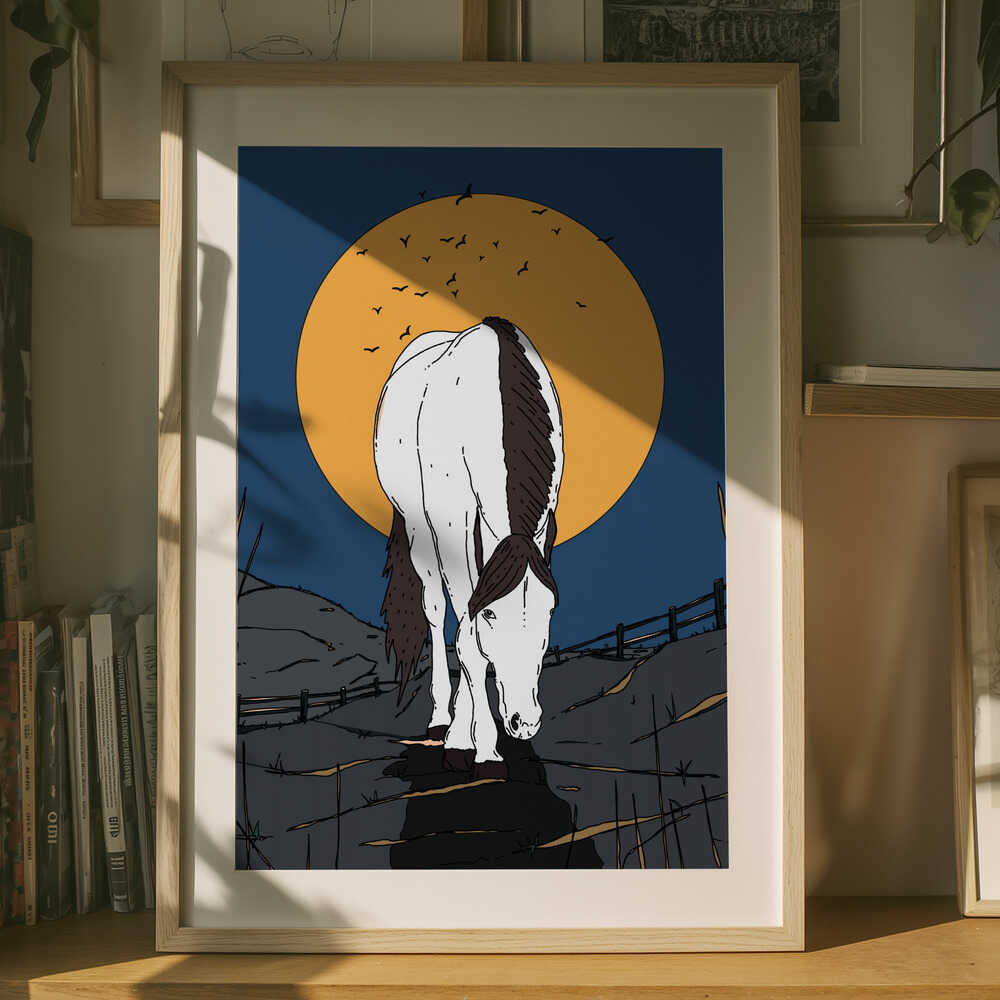 Moonlit Path – Minimalist  Metal Wall Art