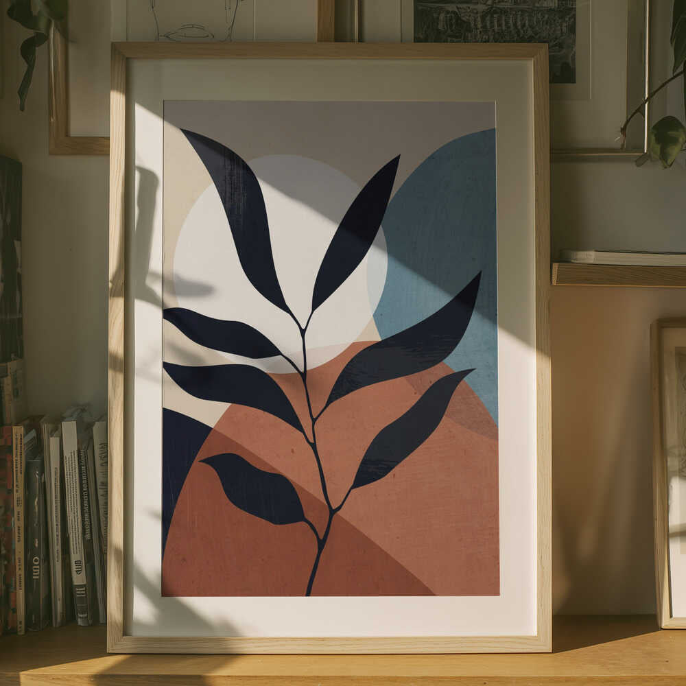 Quiet Growth – Minimalist Floral Metal Wall Art