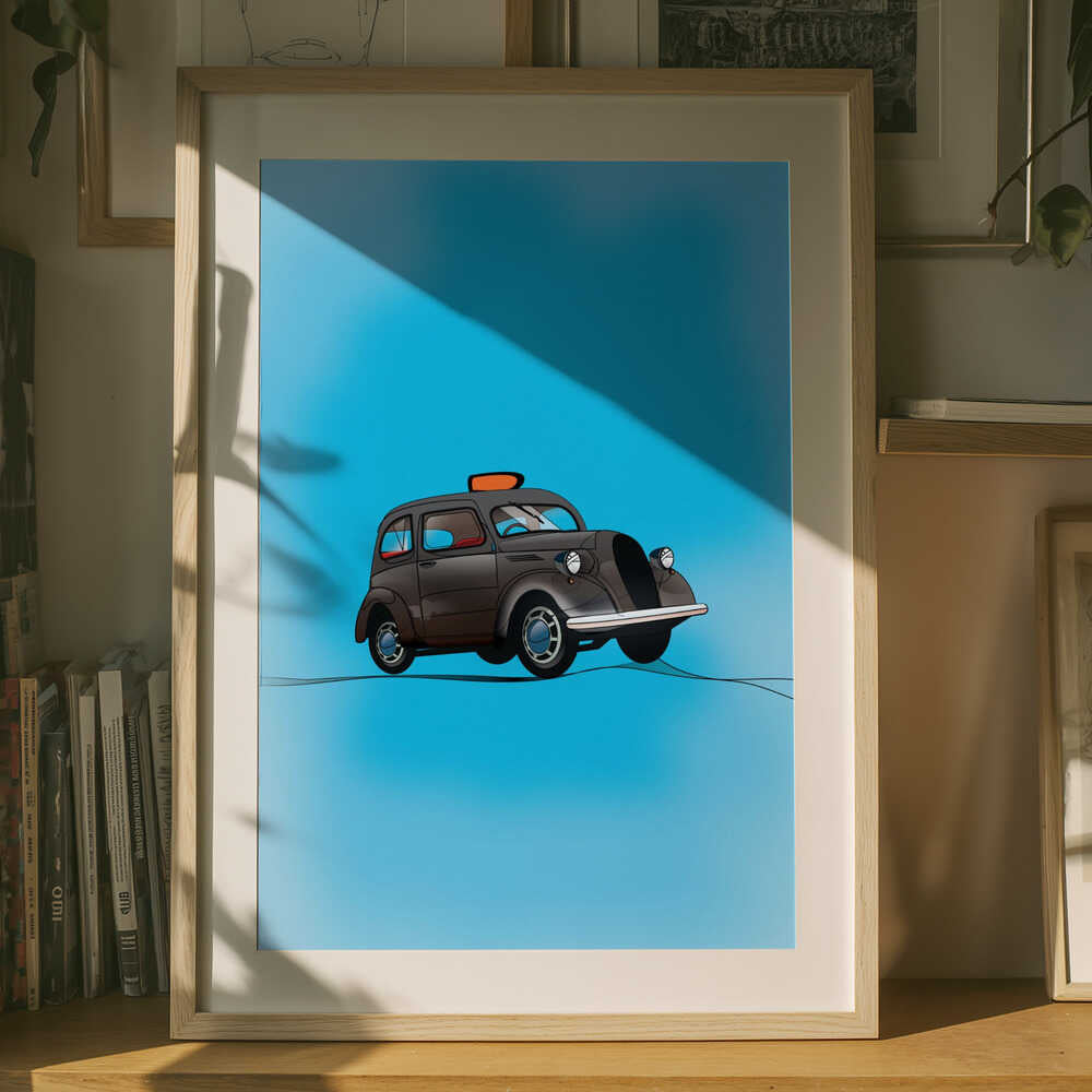 "Retro Ride" Car Metal Wall Art