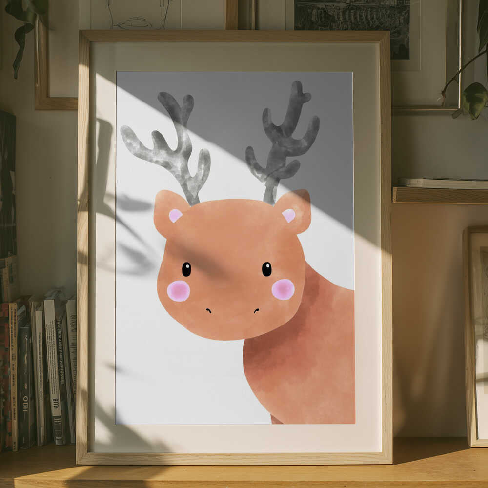Gentle Fawn – Kids Room Metal wall Art