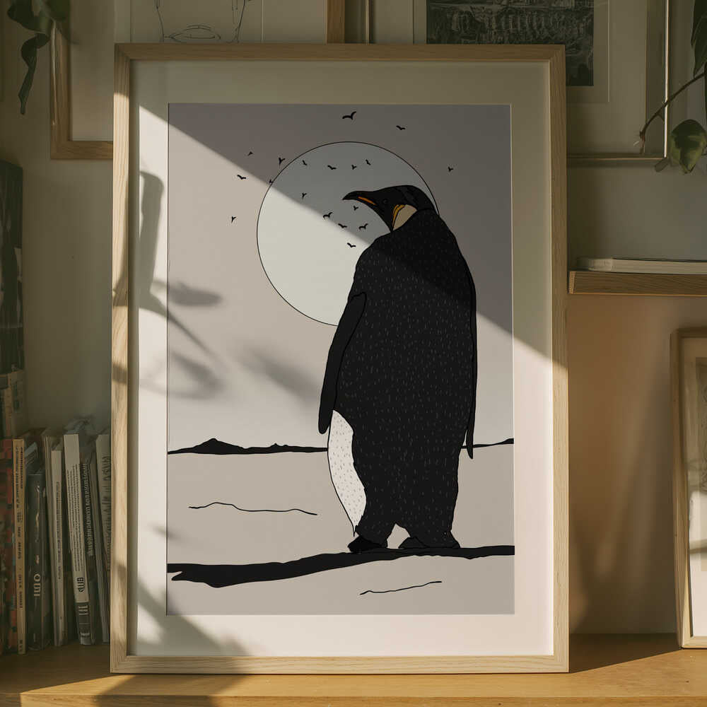 Moonlit Solitude – Minimalist Metal Wall Art