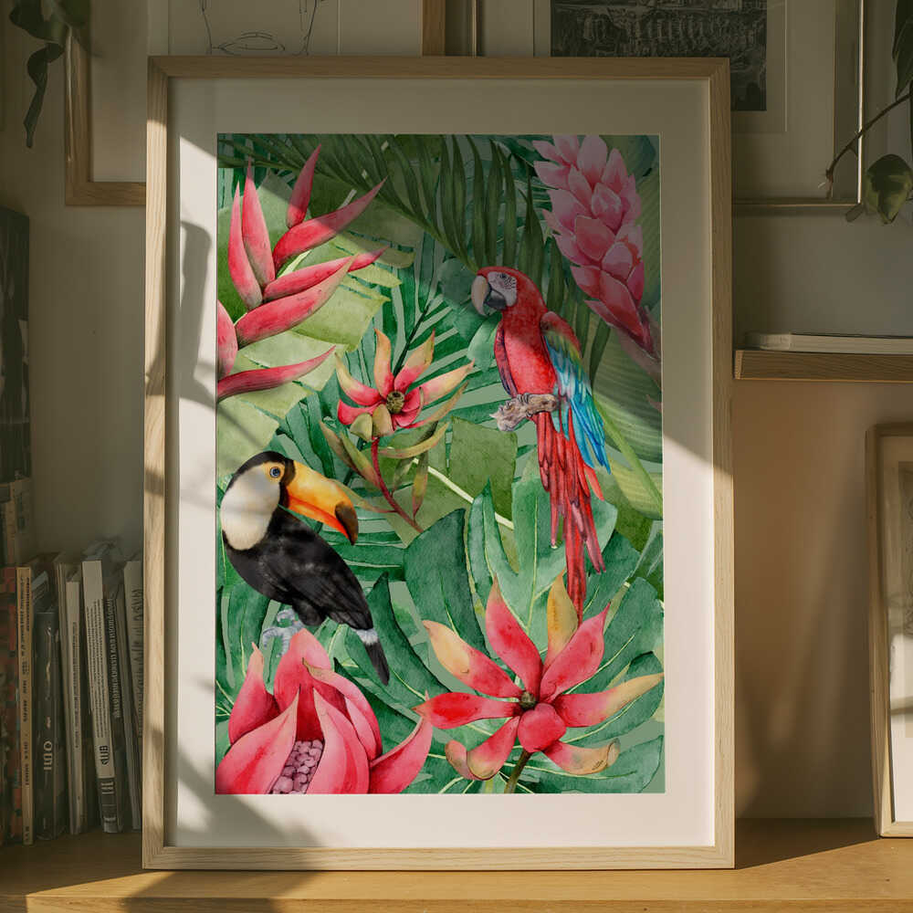 Tropical Harmony – Floral Metal Wall Art