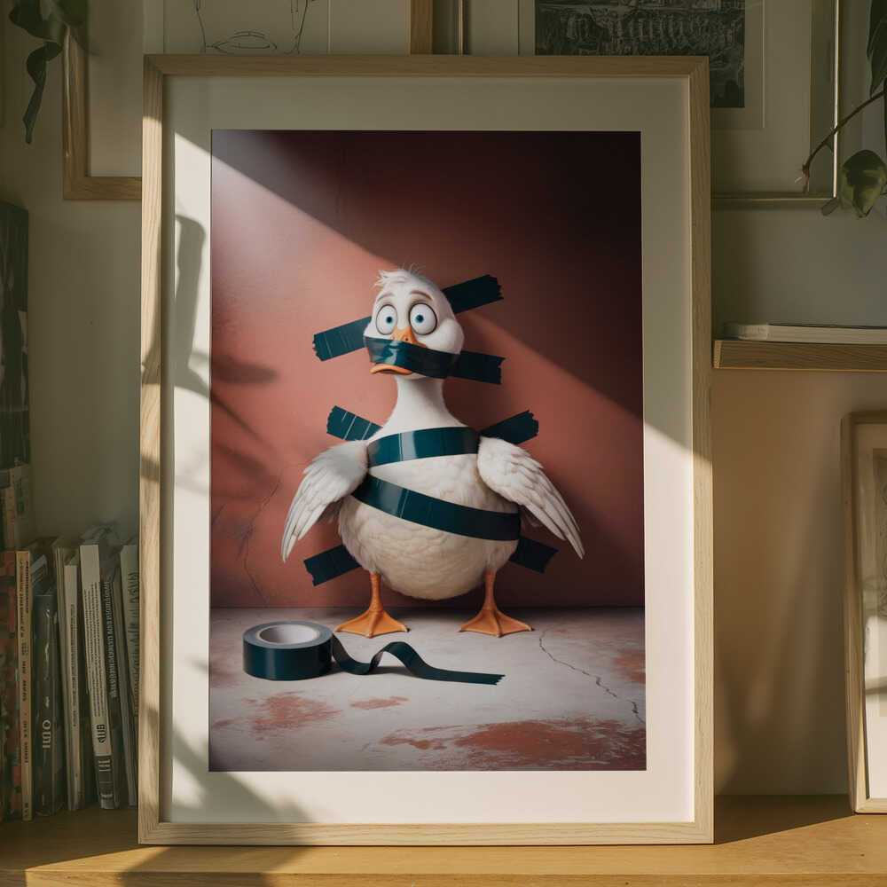 Quack in a Tangle – Modern Kids Room Metal Wall Art