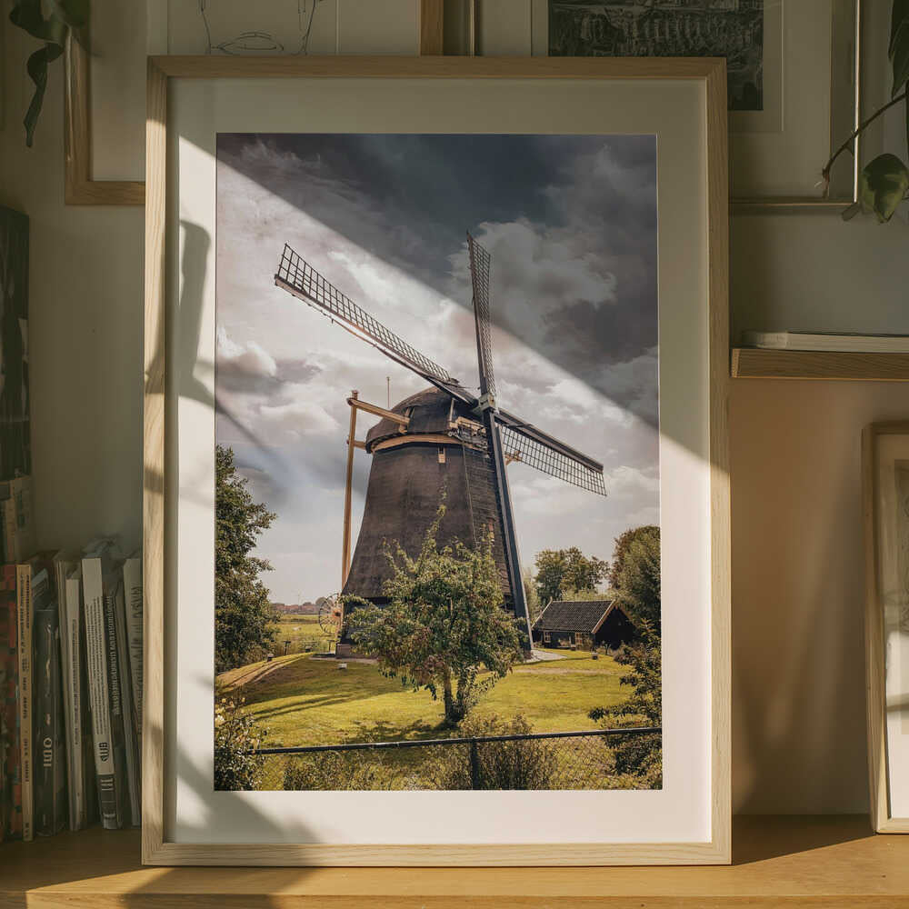 Windmill Serenity – Nature Metal  Wall Art