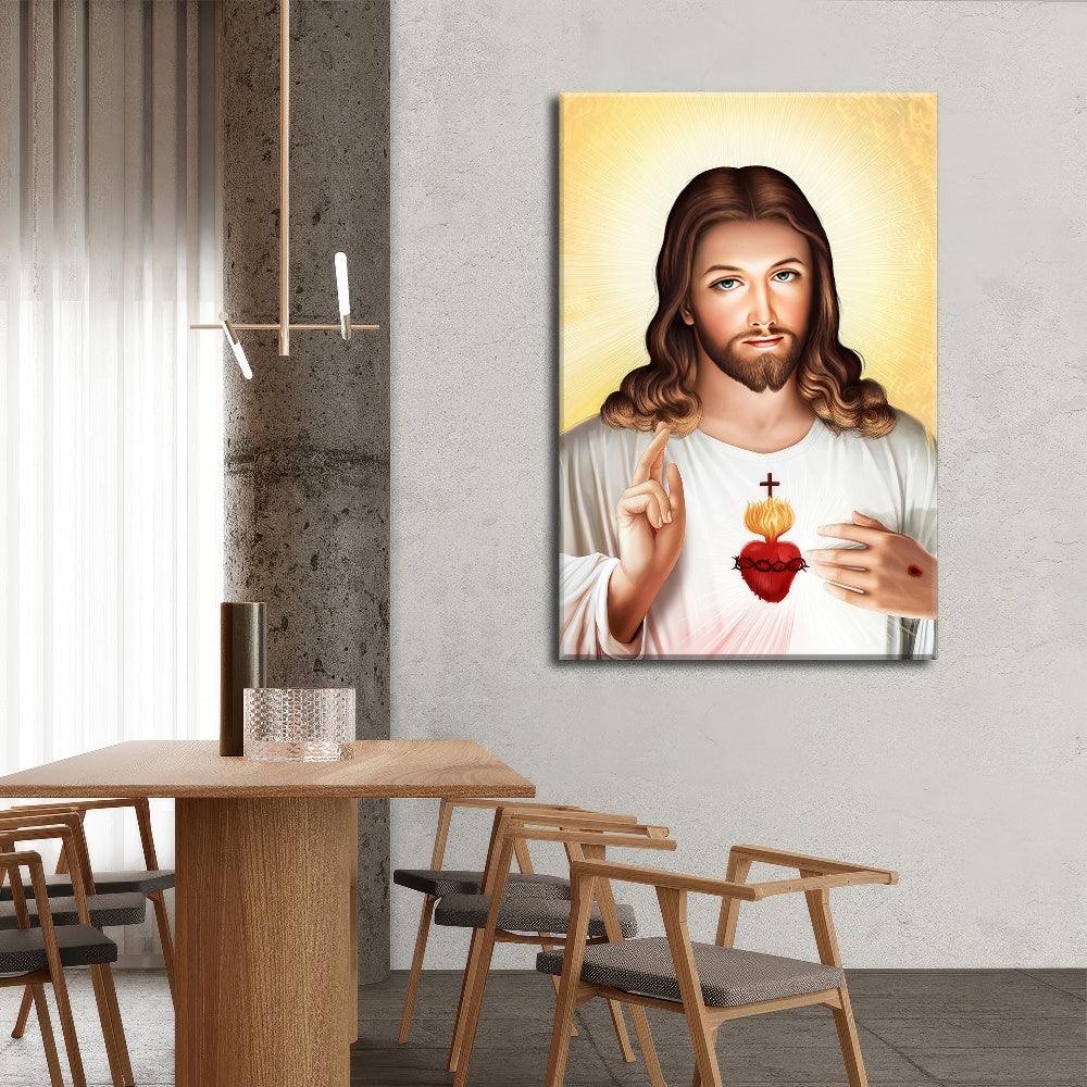 Jesus Sacred Heart Yellow - PixMagic