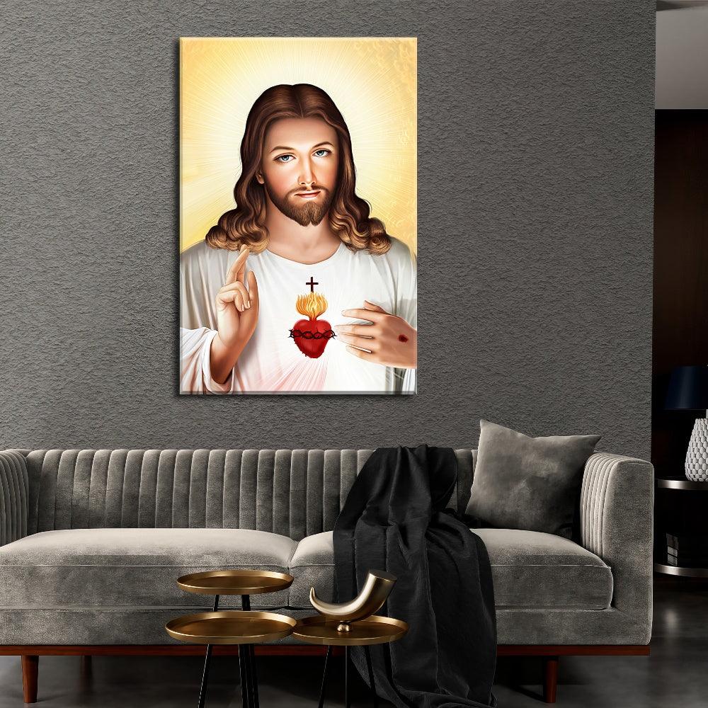Jesus Sacred Heart Yellow - PixMagic