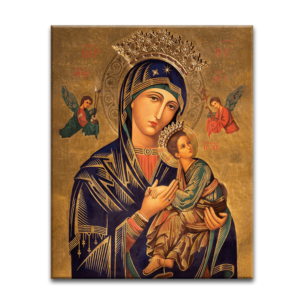 Mary and Jesus Embrace - PixMagic