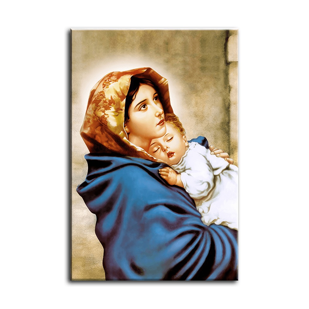 Mother Mary and Baby Jesus - PixMagic