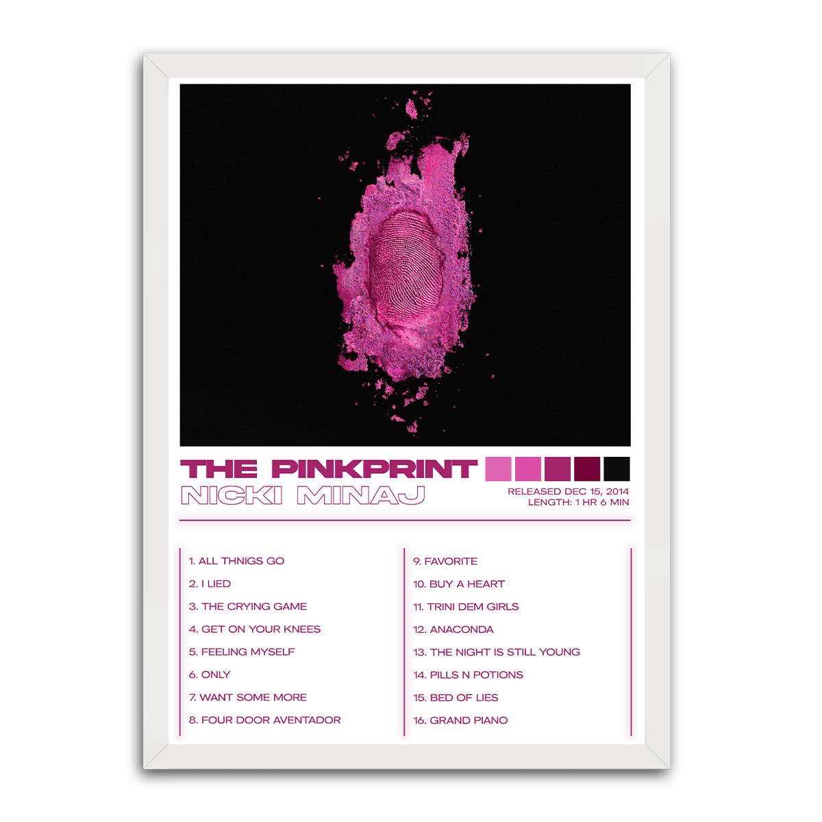 Nicki Minaj's Musical Fingerprint - The Pinkprint - PixMagic