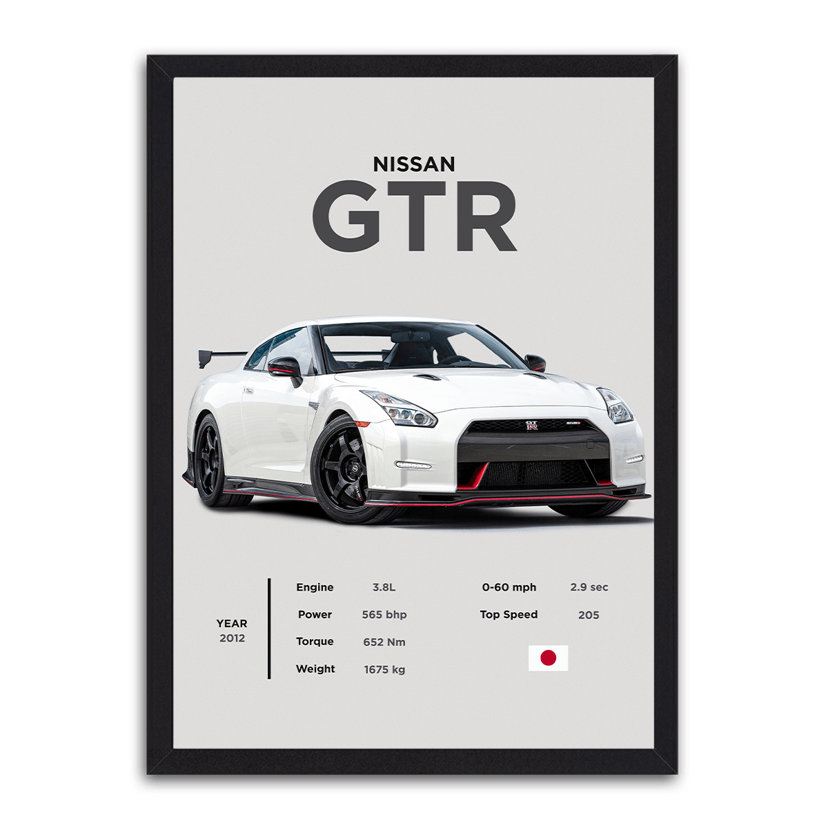 Nissan GTR - HD Metal Print - PixMagic