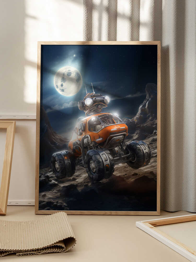 Moon Rover Adventure Metal Wall Art