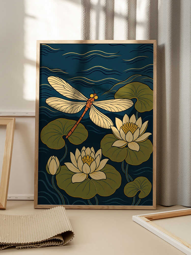 "Dragonfly Serenity: Abstract Metal Wall Art"