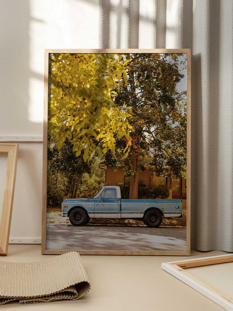 Retro Drive – Nostalgic Truck Metal Wall Art