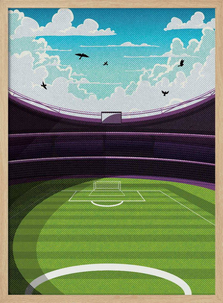 Stadium Dreams Football Metal Wall Art