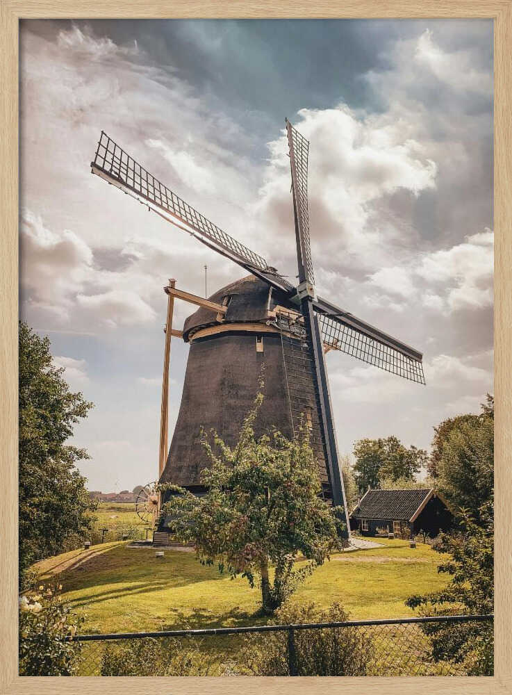 Windmill Serenity – Nature Metal  Wall Art