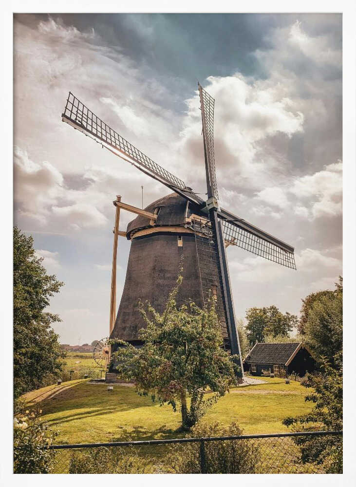 Windmill Serenity – Nature Metal  Wall Art