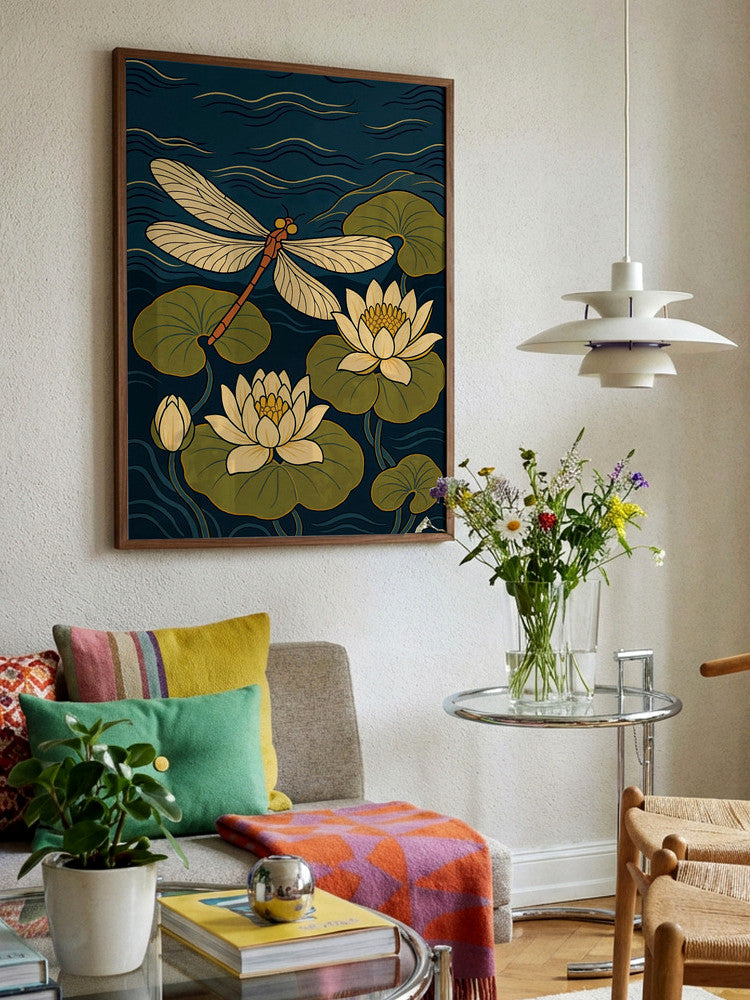 "Dragonfly Serenity: Abstract Metal Wall Art"