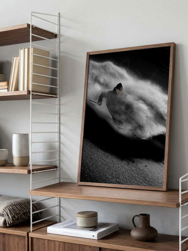 Powder Rush Skier Metal Wall Art