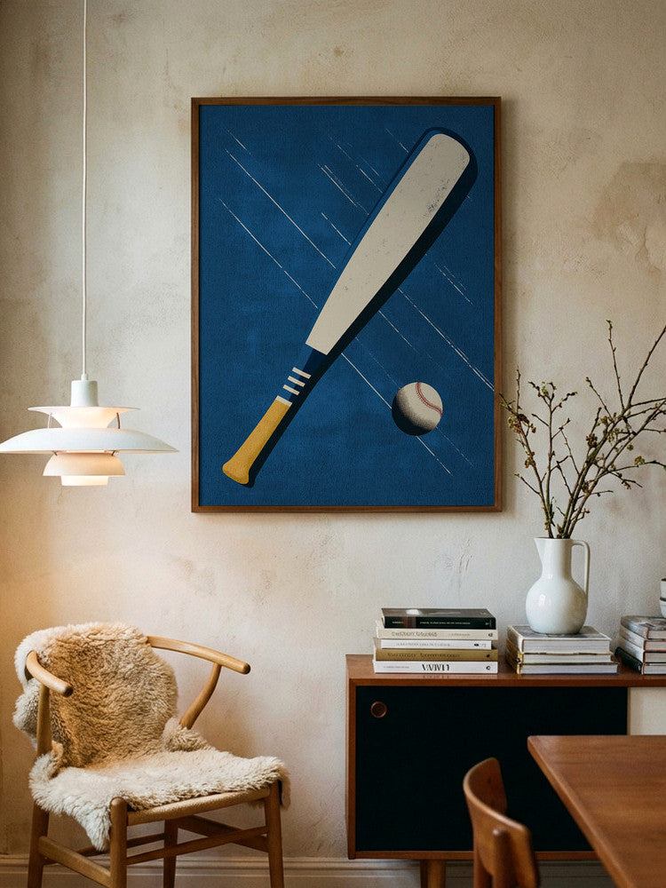 Classic Baseball Strike Metal Wall Art