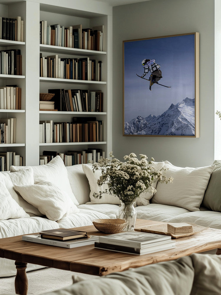 Skybound Freestyle Skier Metal Wall Art
