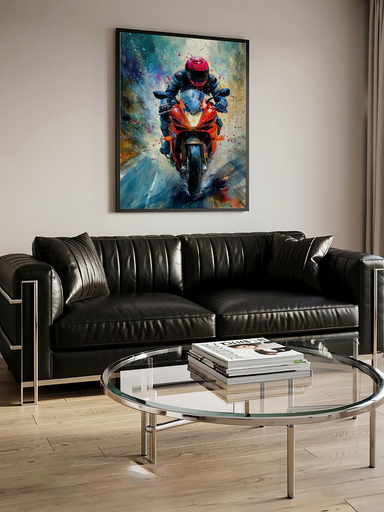 Velocity Rush Motorcycle Metal Wall Art
