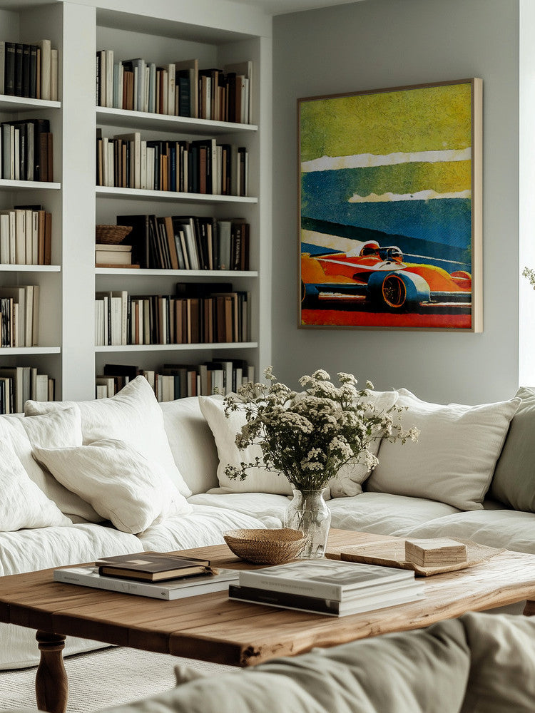 Vintage Formula Racing Metal Wall Art