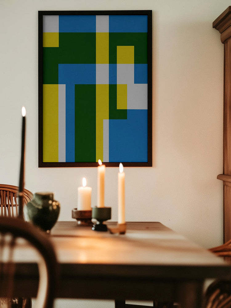 Modern Grid Minimalist Metal Wall Art