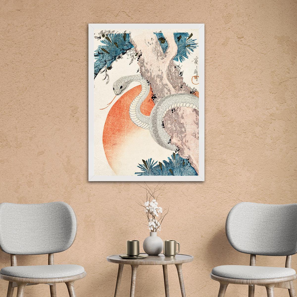 Serene Serpent - Mythical Ukiyo-e - PixMagic