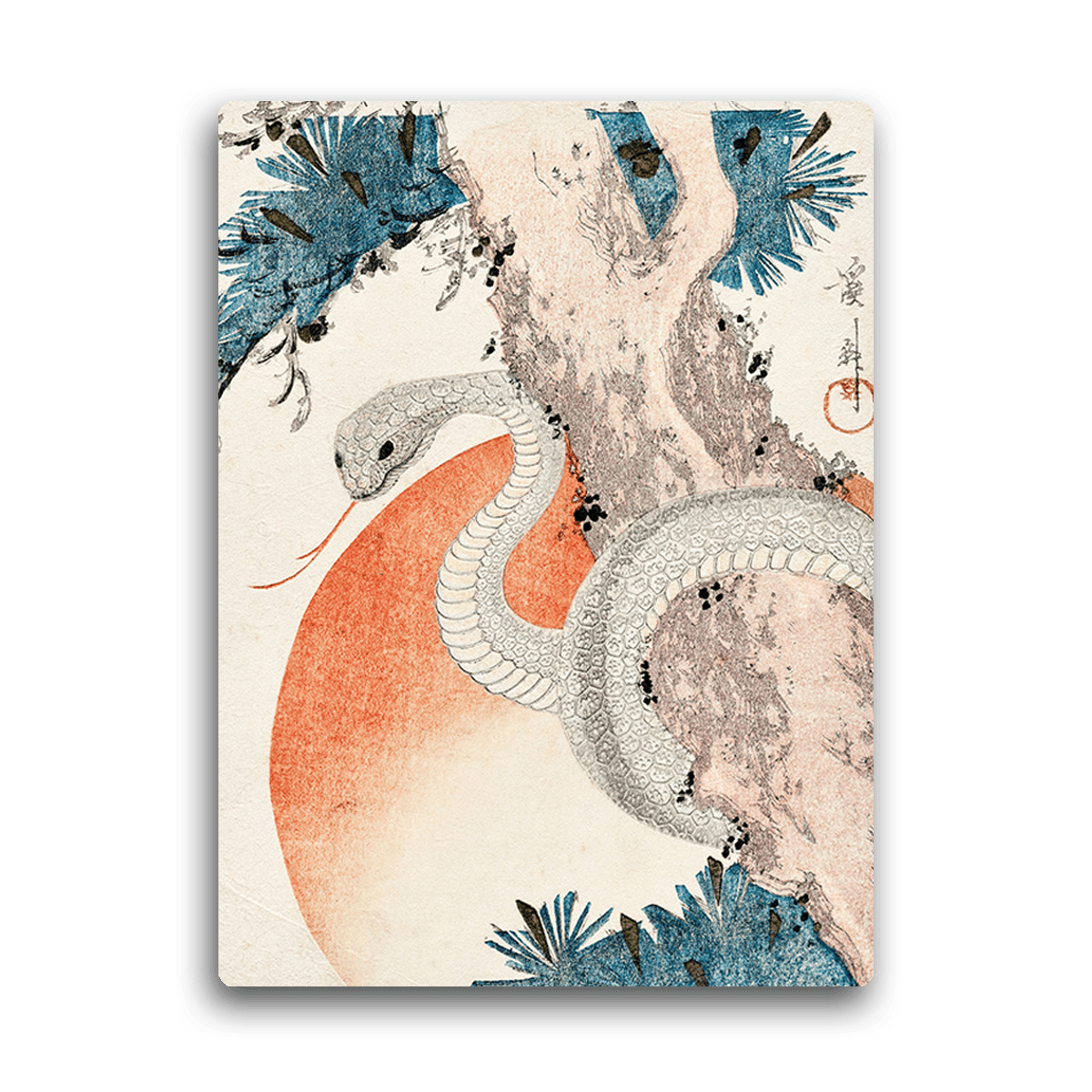 Serene Serpent - Mythical Ukiyo-e - PixMagic