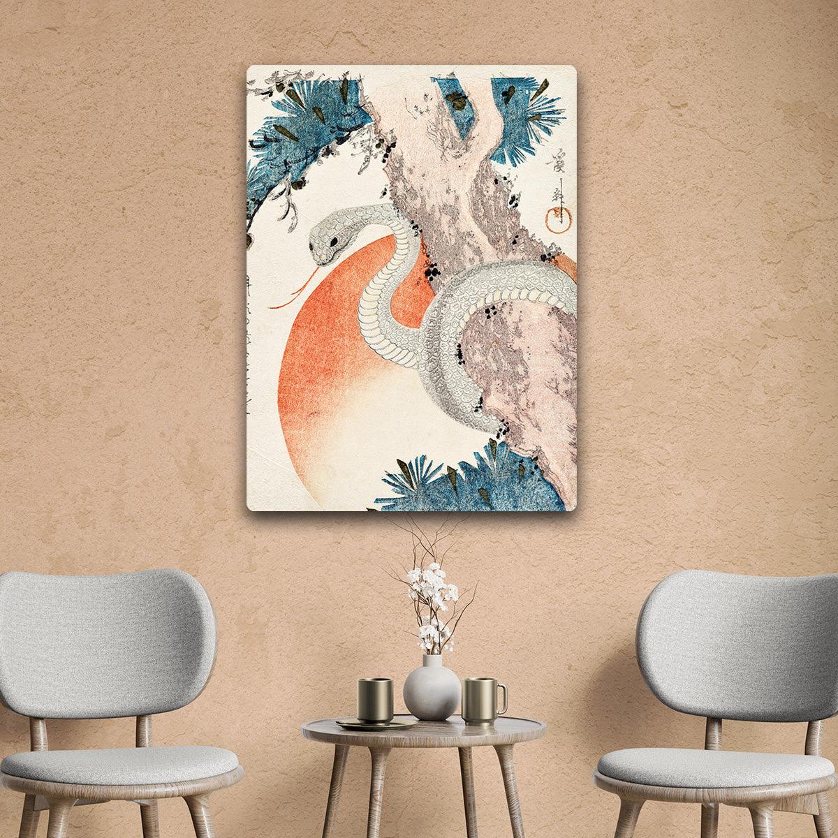 Serene Serpent - Mythical Ukiyo-e - PixMagic