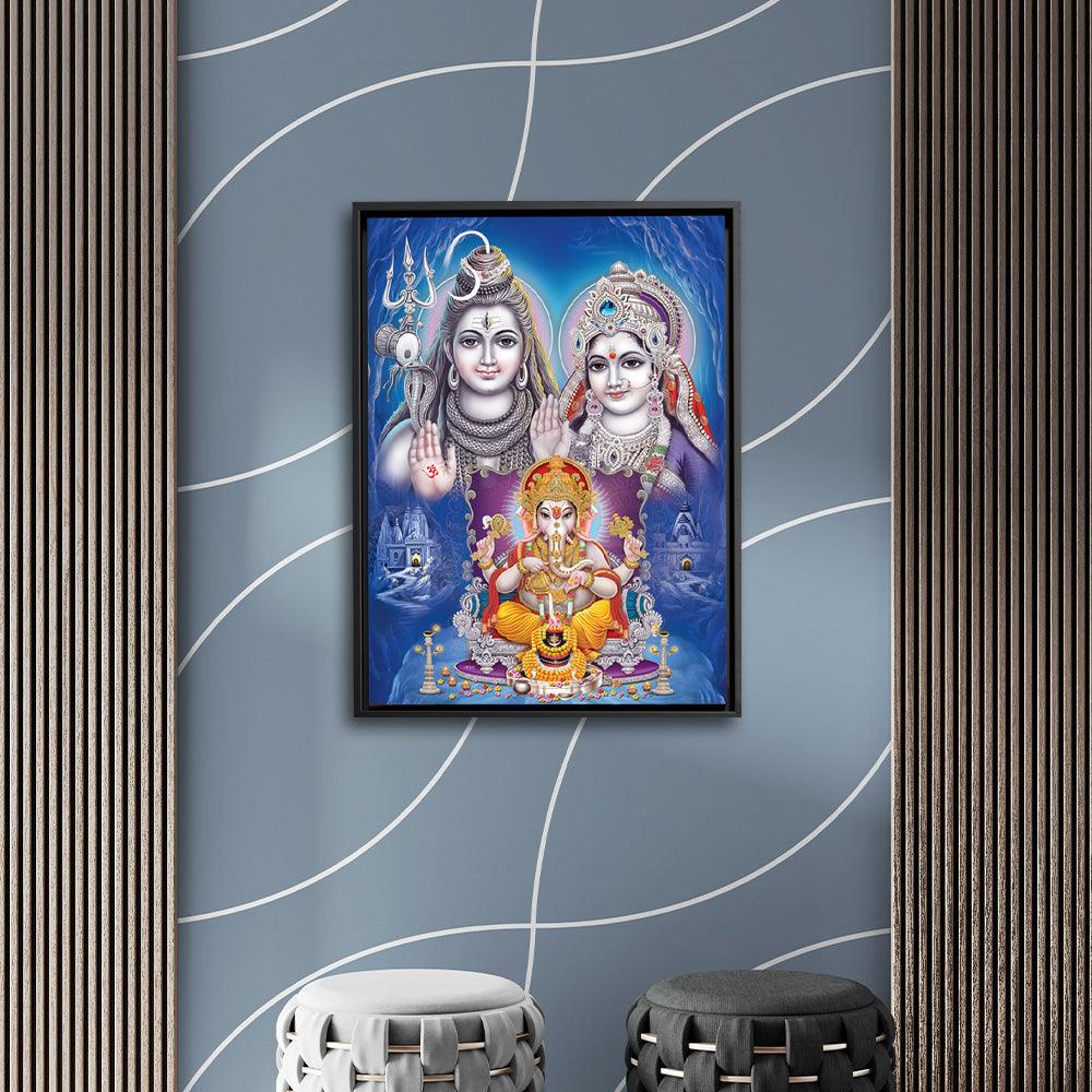 Shiva Family Blessings - Framed - PixMagic