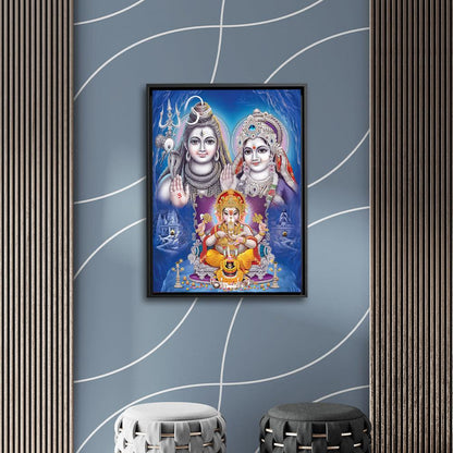 Shiva Family Blessings - Framed - PixMagic