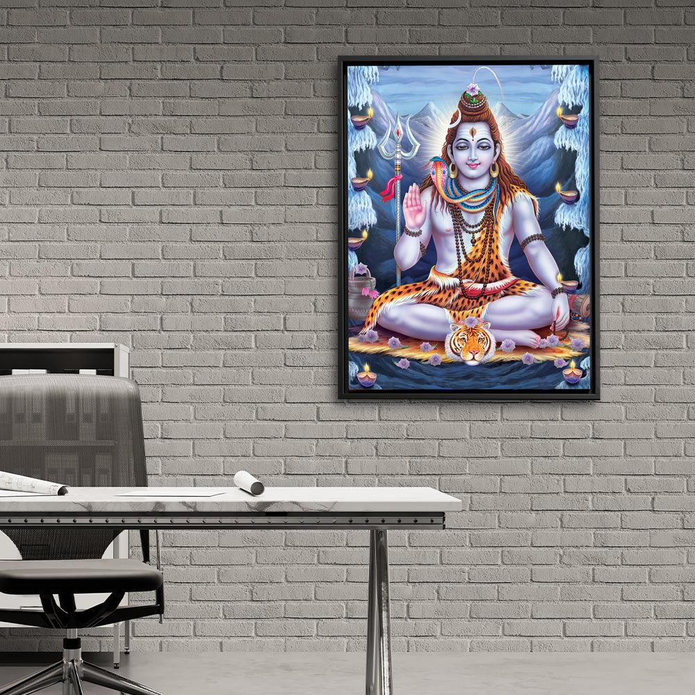 Shiva's Tranquil Essence - Framed - PixMagic