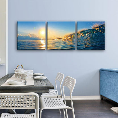 Sunlit Waves - 3Panel - PixMagic