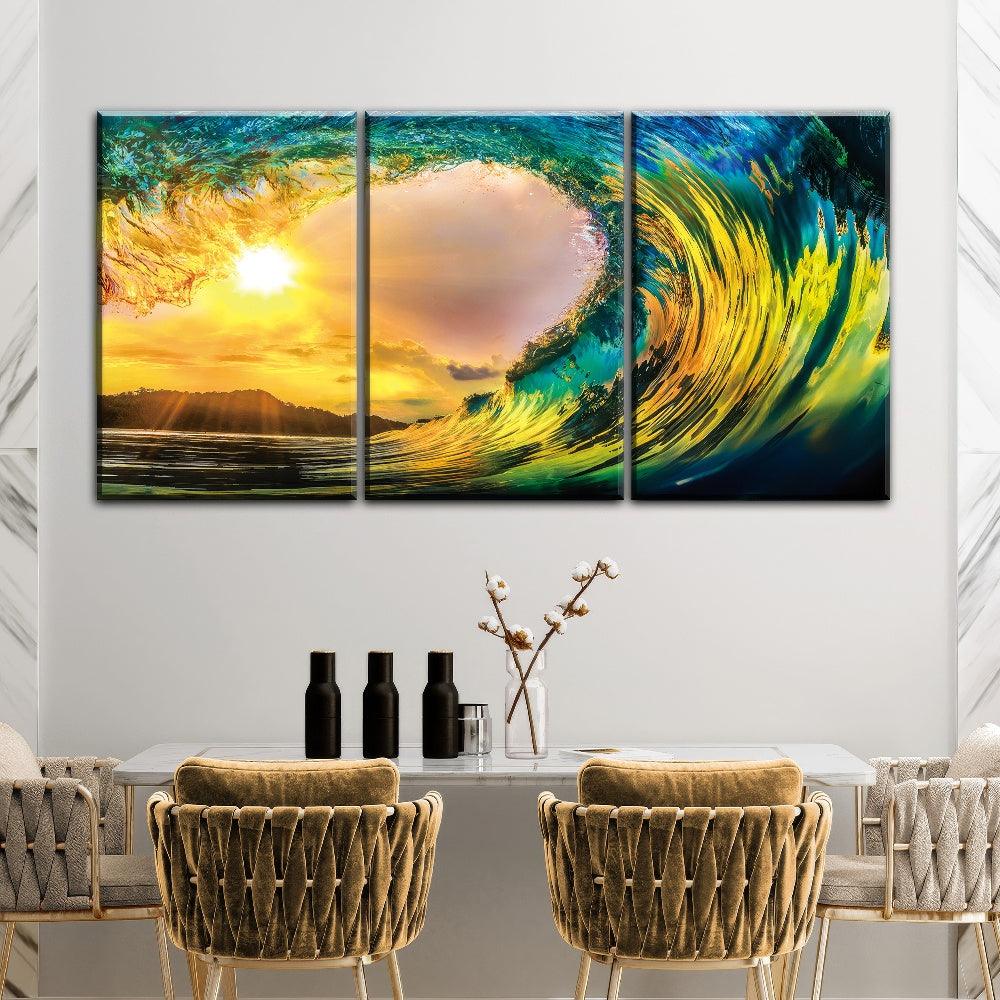 Sunset Wave - 3Panel - PixMagic
