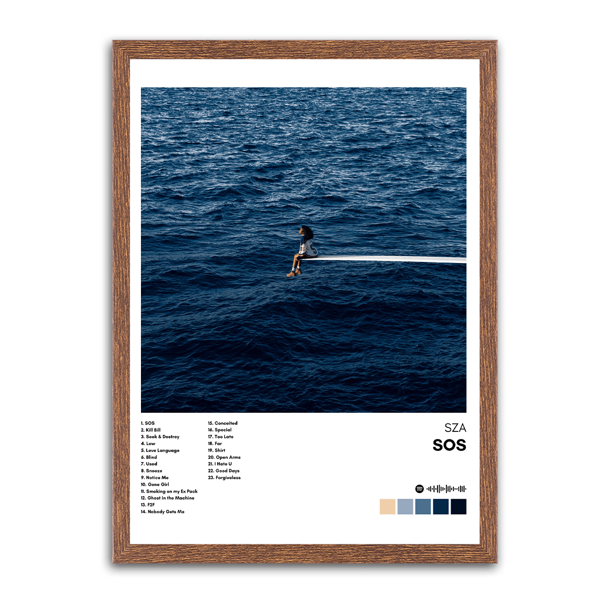SZA's album "SOS" -HD Metal Print - PixMagic