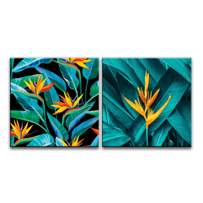 Tropical Flora Panels - 2Panel.