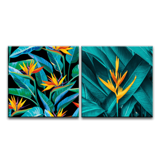 Tropical Flora Panels - 2Panel.