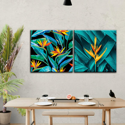 Tropical Flora Panels - 2Panel.
