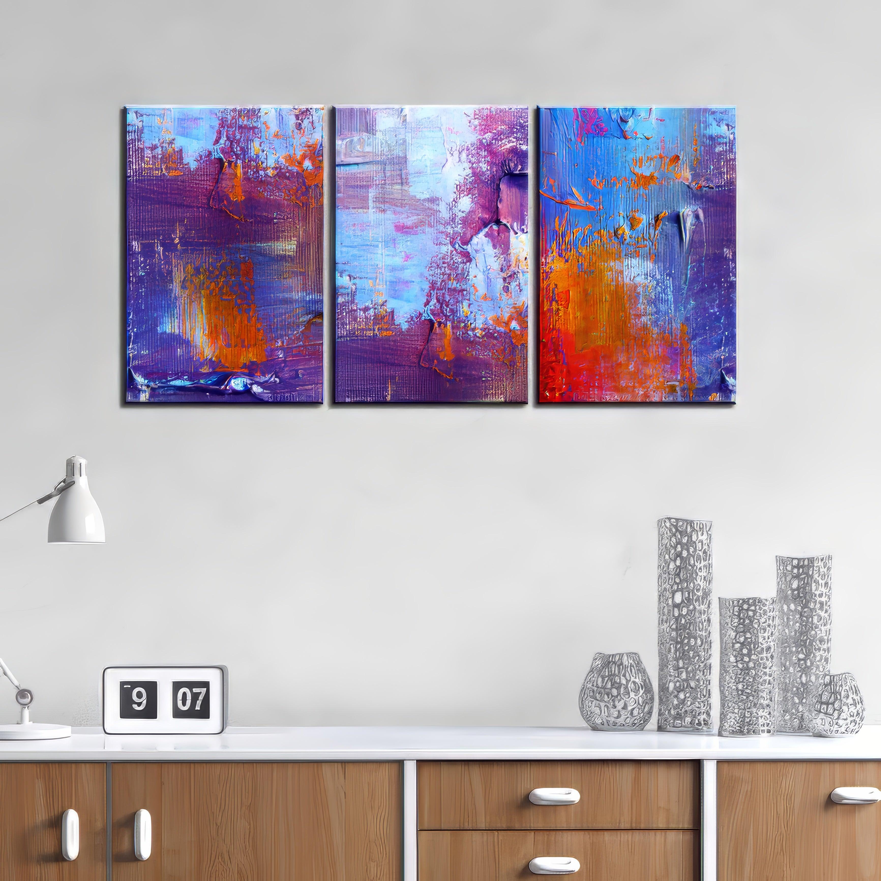 Vibrant Hues Canvas - 3Panel.